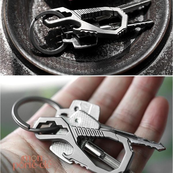 Porte-Clé Multifonction : titane et praticité réunis