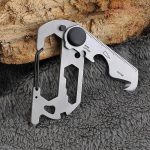 Porte-clé multifonction en acier, outil de poche pratique