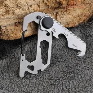 Porte-clé multifonction en acier, outil de poche pratique