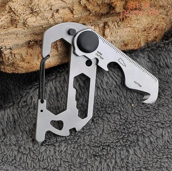 Porte-clé multifonction en acier, outil de poche pratique