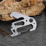 Outil de poche compact, porte-clé multifonction acier