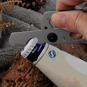 Porte-clé multifonction, design élégant en acier