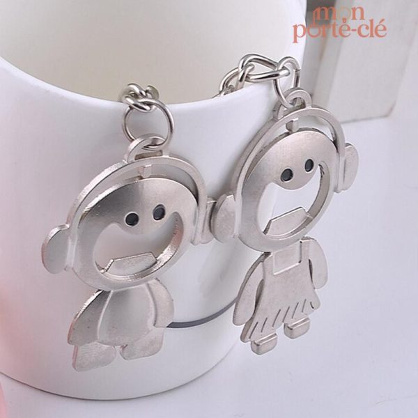 Porte-clé en acier avec fonction décapsuleur