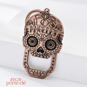 Porte-clé décapsuleur Calavera en acier