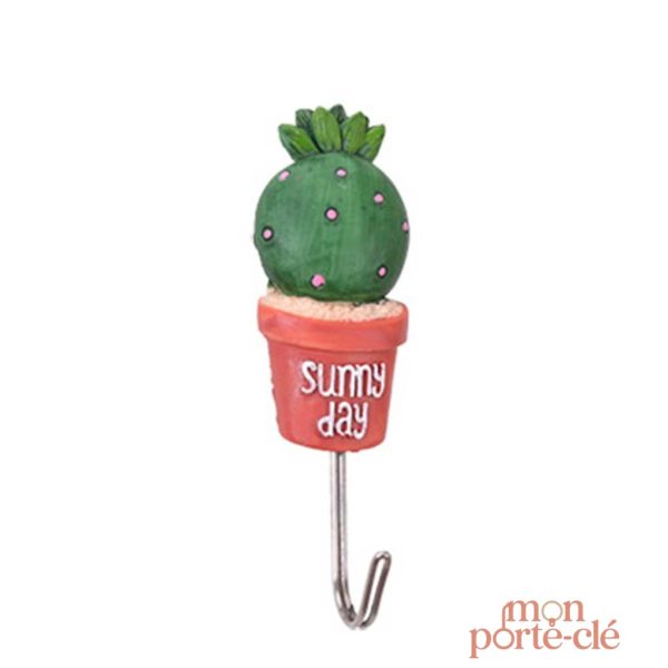 Accroche-clés mural en forme de cactus