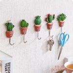 Patère murale cactus pour rangement