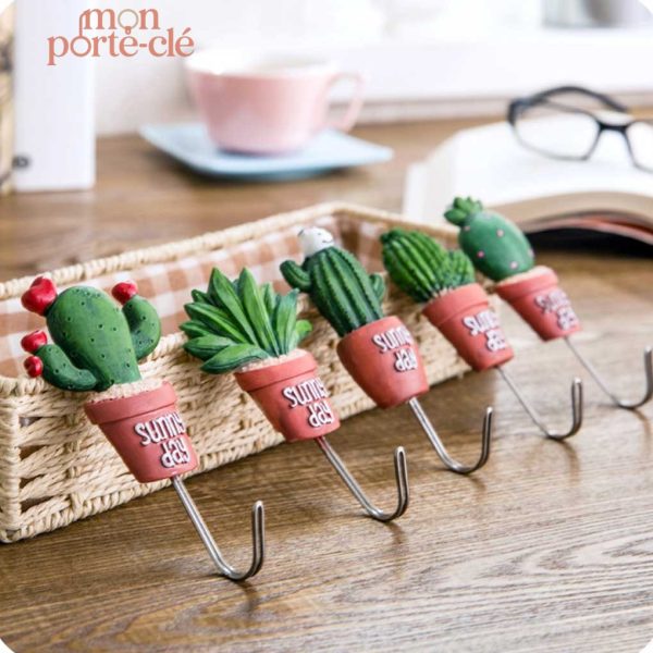 Porte-clé mural tendance cactus
