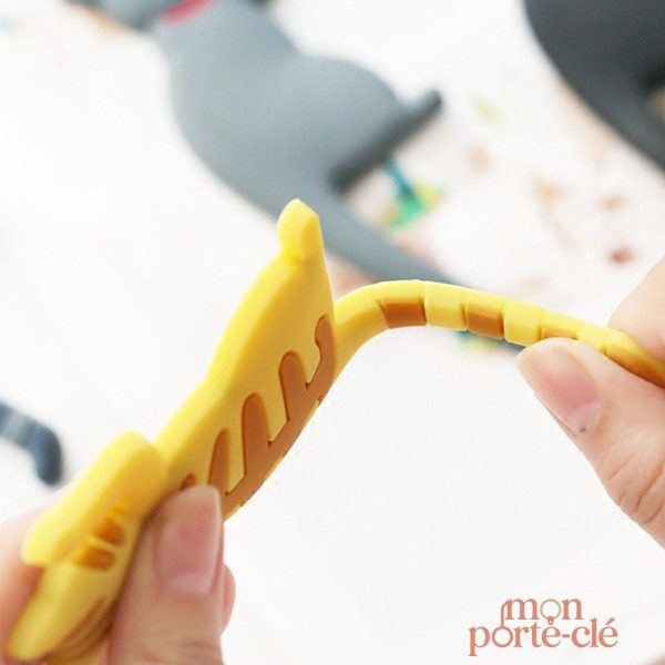 Porte-clé mural avec illustration de chat