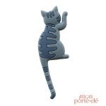 Porte-clé mural avec motif chat élégant