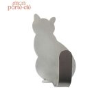 Porte-clé mural design chat, rangement pratique