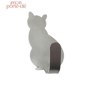 Porte-clé mural design chat, rangement pratique