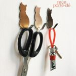 Porte-clé mural en forme de chat, solution de rangement