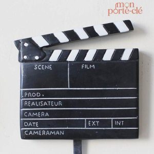 Support mural pour clés avec design cinématographique