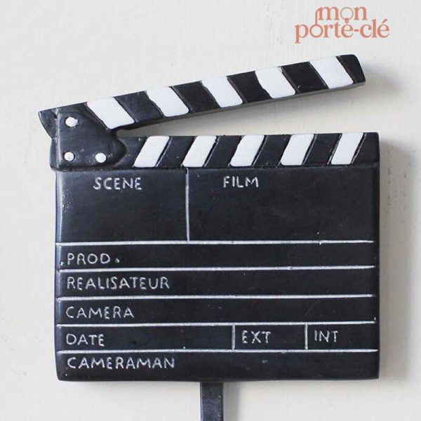 Support mural pour clés avec design cinématographique