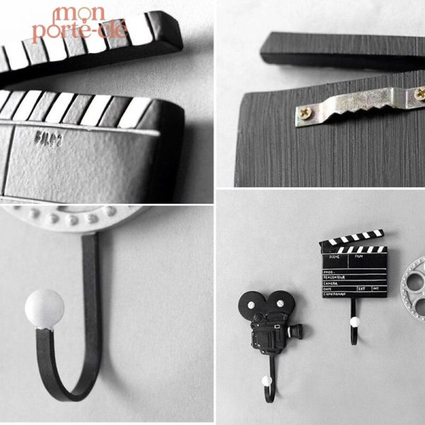 Porte-clé mural décoratif pour passionnés de cinéma