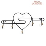 Accroche-clés mural en métal décoratif