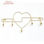 Support mural pour clés en métal