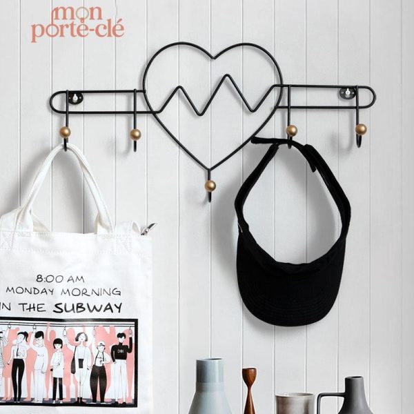 Décoration murale porte-clé en métal