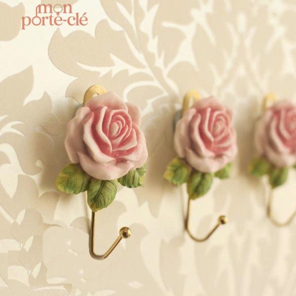 Décoration murale porte-clé fleur