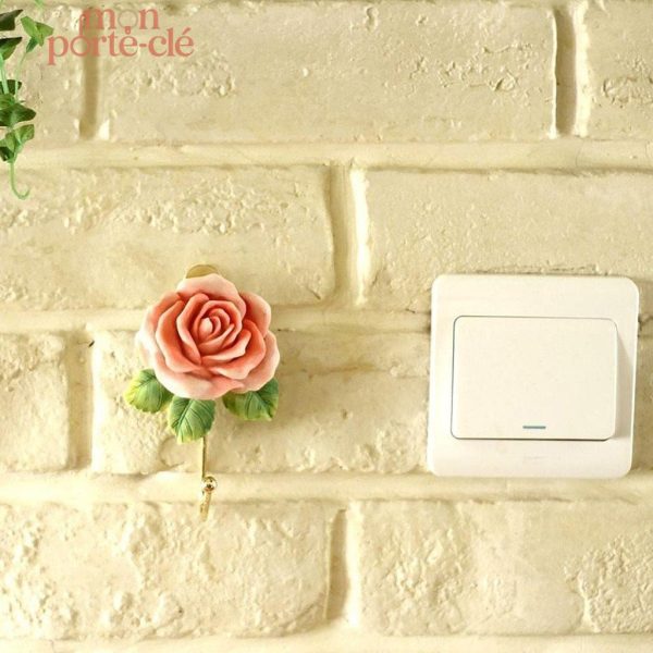 Accessoire mural pour clés en forme de fleur