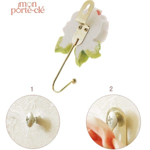 Porte-clé mural floral pour organisation