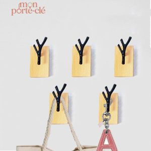 Patère en bois pour clés, rangement pratique et esthétique