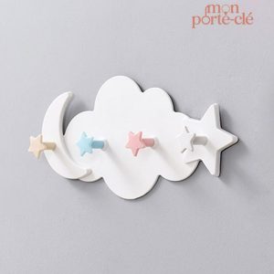 Porte-Clé Mural La Patère Nuage Blanc