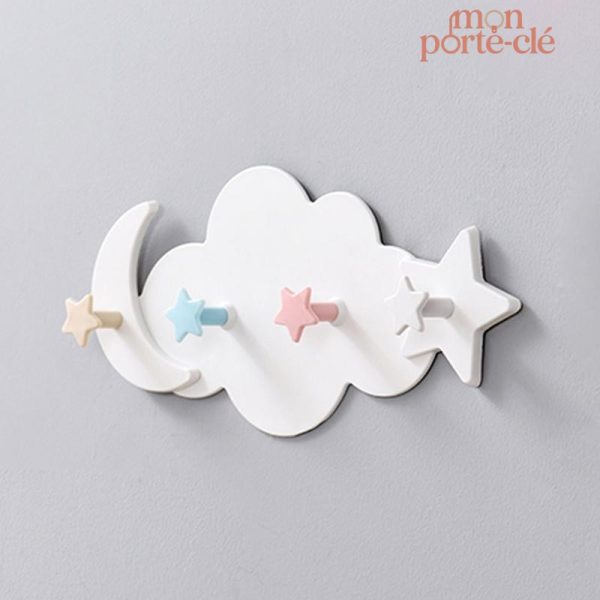 Porte-Clé Mural La Patère Nuage Blanc