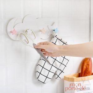 Porte-clé mural au design nuage