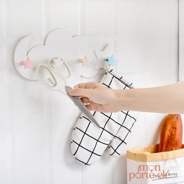 Porte-clé mural au design nuage