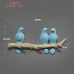 Porte-clé mural durable Oiseaux colorés