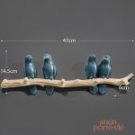 Porte-clé mural design moderne Oiseaux