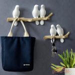 Accessoire mural pour clés Oiseaux colorés