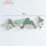 Patère en Bois Oiseau pour clés