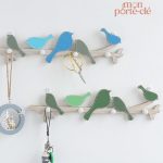 Porte-Clé design Oiseau en Bois