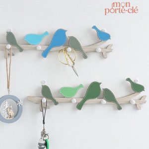 Porte-Clé design Oiseau en Bois