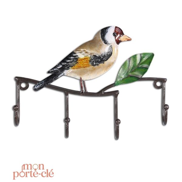 Porte-Clé Mural Oiseau en Métal élégant et pratique