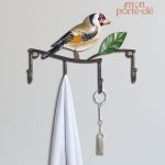 Patère murale en forme d'oiseau pour clés et accessoires