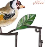 Porte-clé mural unique, motif oiseau en métal