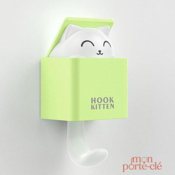 Patère Mural en forme de Chaton