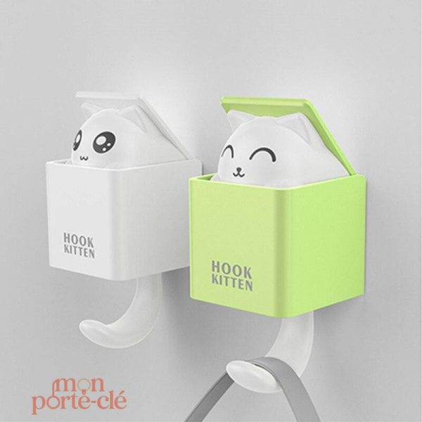 Support mural pour clés design Chaton