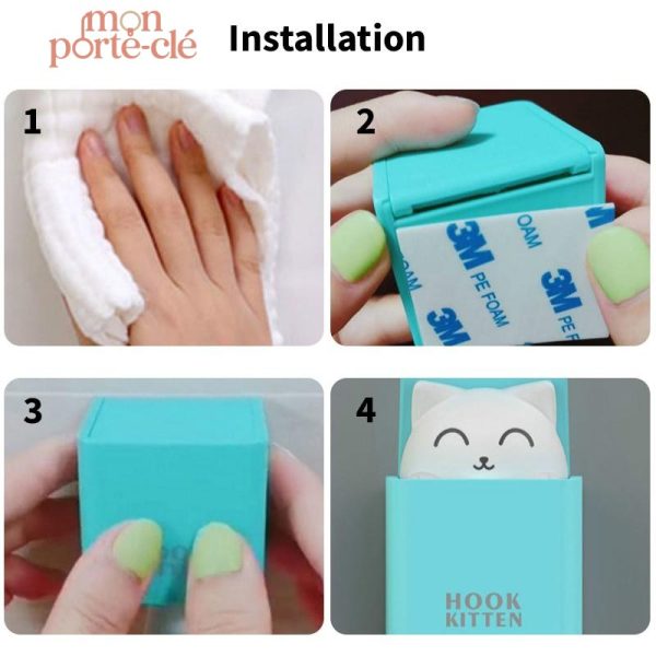 Porte-Clé mural créatif en forme de Chat