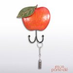 Porte-clé mural en forme de pomme