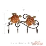 Porte-Clé Mural tortue, ajout décoratif pour entrée