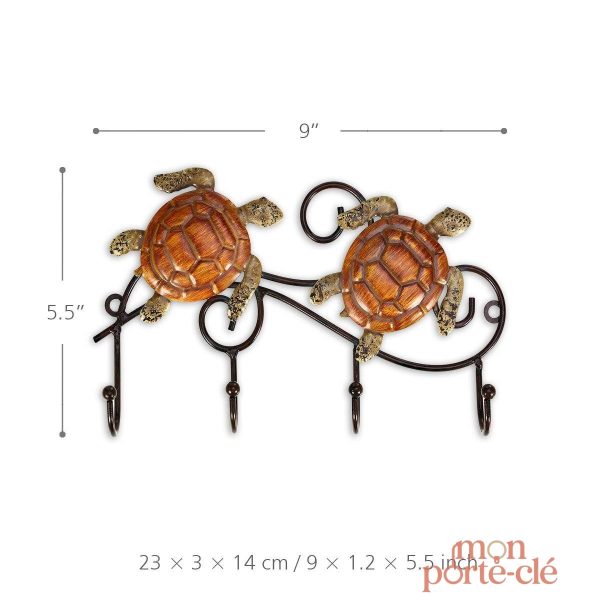 Porte-Clé Mural tortue, ajout décoratif pour entrée