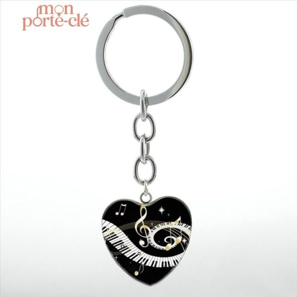Porte-Clé Cœur La Petite Mélodie en métal élégant
