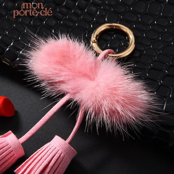 Porte-clé pompon chic et pratique