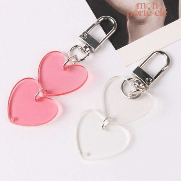 Porte-Clé Cœur Les Deux Cœurs, accessoire tendance