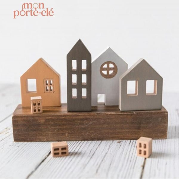 Porte-clé mural minimaliste en métal contemporain