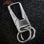 Porte-clé acier pour homme, accessoire élégant et pratique